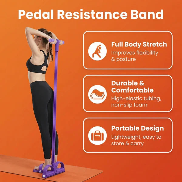 Portable 4-Tube Pull Reducer for Full Body Workout
