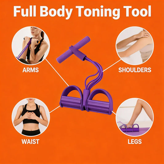 Portable 4-Tube Pull Reducer for Full Body Workout